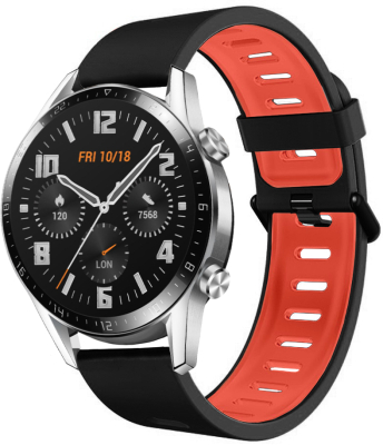 Ремінець Traf для Huawei Watch GT / GT2 (22мм) Black-Red. Ремінці і  Браслети для Huawei Watch GT 2 46mm | SotaHata